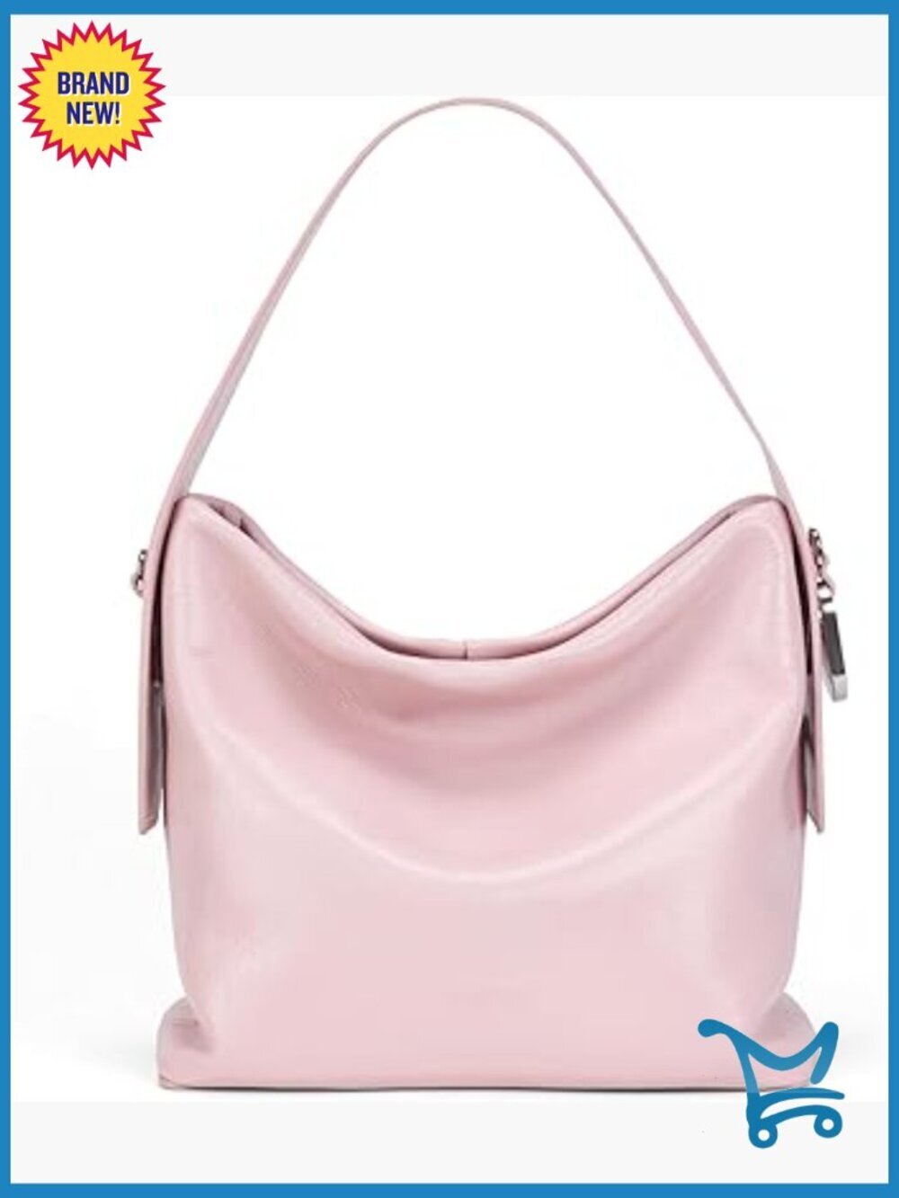 Leather Hobo Bag with Adjustable Strap, Crossbody Shoulder Tote